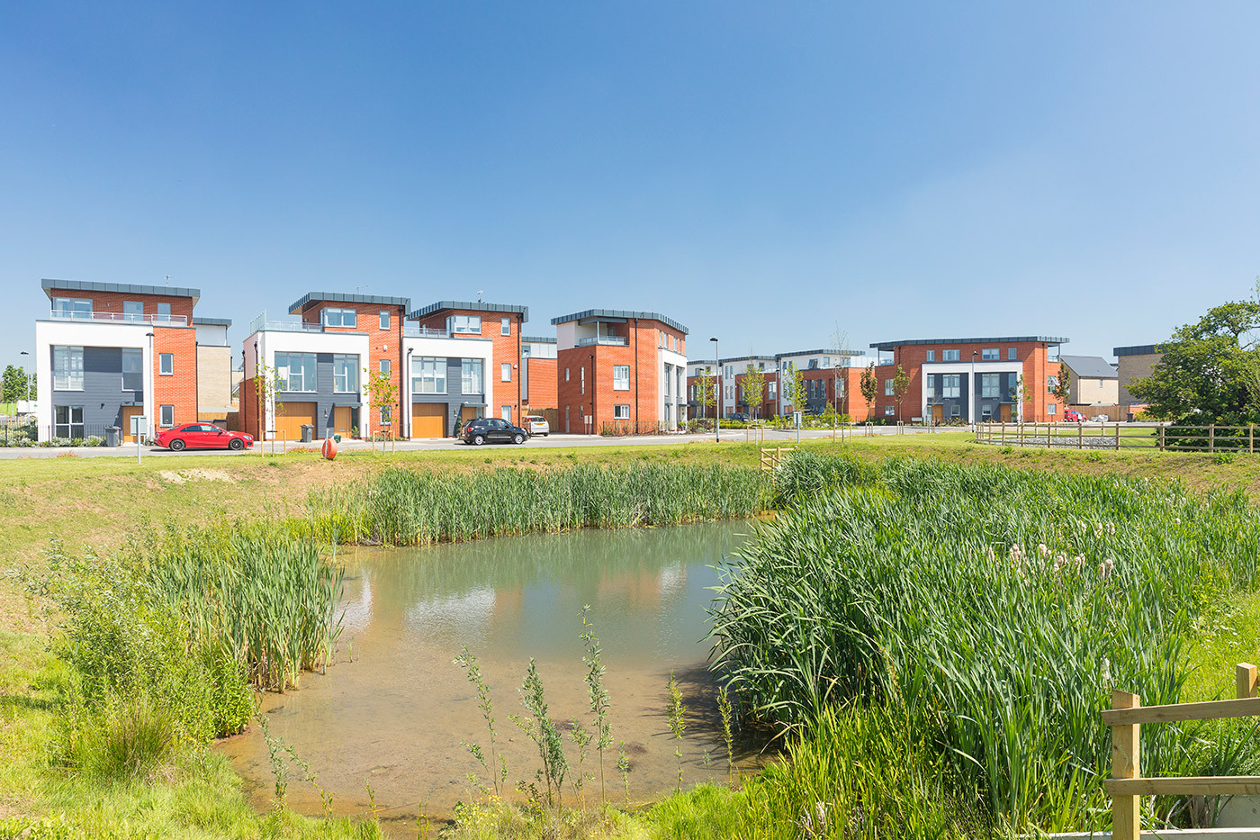 Open spaces surrounding new homes at Beaulieu